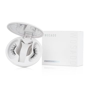 WOSADO Magnetic Eyelashes with Applicator Kit, No.18 Velvet Black, Reusable Glue-free Wispy Magnetic Lashes, Cruelty-free False Lashes, Waterproof, Lightweight, Suit for Heavy Makeup