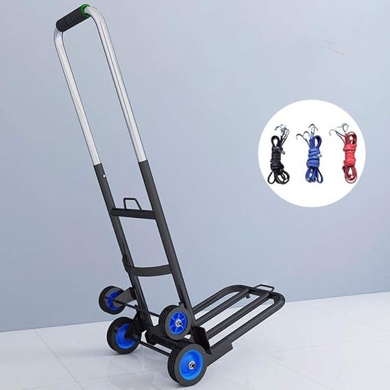 Steel Multi-Functional Hand Truck Trolley with Anti Puncture Solid Wheel and 130 kg Capacity Wheeled Shopping Bag for Sack Trolley (Style #6) (Style #2)