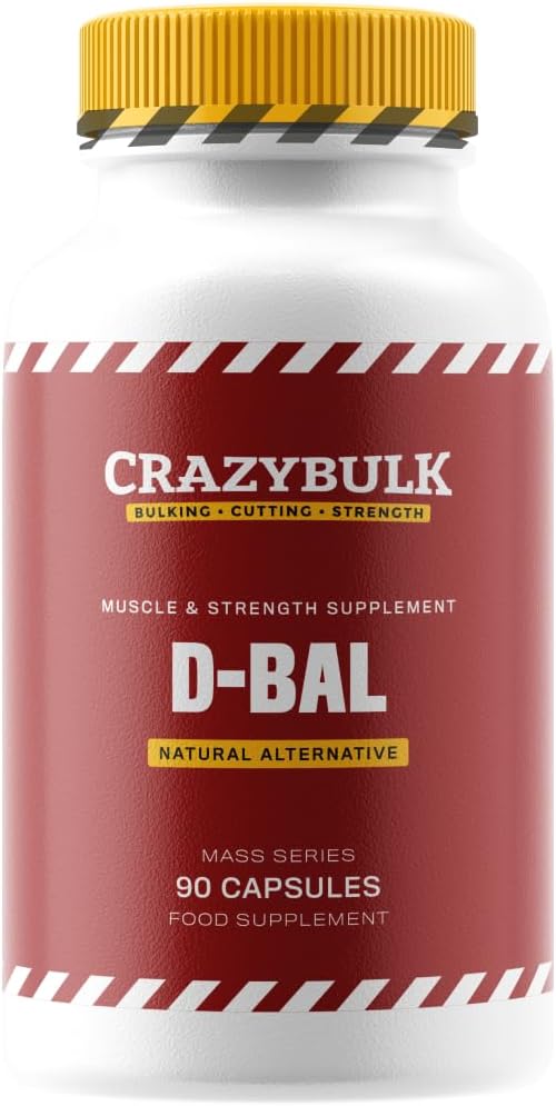 CrazyBulk D-Bal for Muscle Mass Gain & Strength Booster Bodybuilding Bulking Cycle Supplement, Fat Loss Post Workout Performance Enhancer