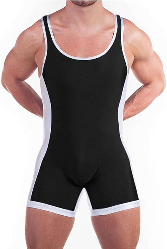 Men's Wrestling Singlets Sleeveless Athletic Supporters Wrestling Uniform | Stretchy one-piece singlet,Sports Bodysuit Jumpsuits for Fun,training,competition,gym,workout,casual