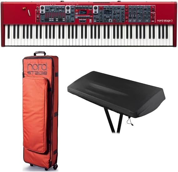 Nord Stage 3 88-Key Fully-Weighted Hammer Action Keyboard Bundle with Nord Soft Case for Stage EX 88 Piano and Dust Cover (3 Items)