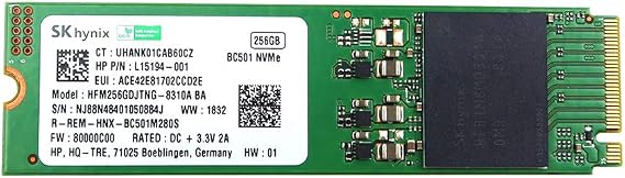 Hynix HFM256GDJTNG BC501 256GB M.2 2280 PCI-Express 3.0 NVMe SSD Solid State Drive L15194-001 Compatible Replacement Spare Part for Sk Compatible and Other Systems