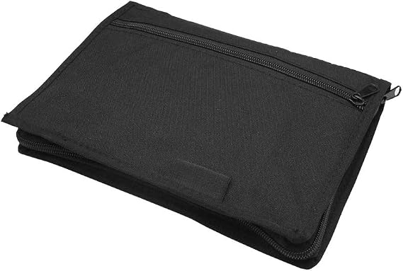 Rfish Minimalist Black Car Glove Box Organizer with 11 Pockets and Multi Compartments