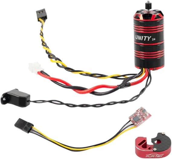 FURITEK UNITY24 PRO 3500kv 2-in-1 Micro FOC Brushless System for Axial SCX24 - Remote Control Car, RC Cars 1/24 Scale Electonics Brushless Motor and ESC Combo (FOC Brushless System (FUR-2584))
