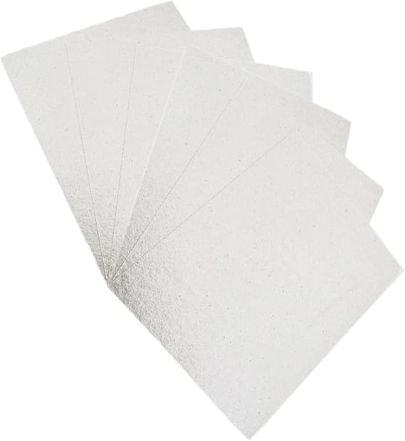 Universal Microwave Waveguide Cover 150x120mm High Temp Resistant & Easy Cut Mica Plate Sheet for Oven Repair(White 6 PCS)