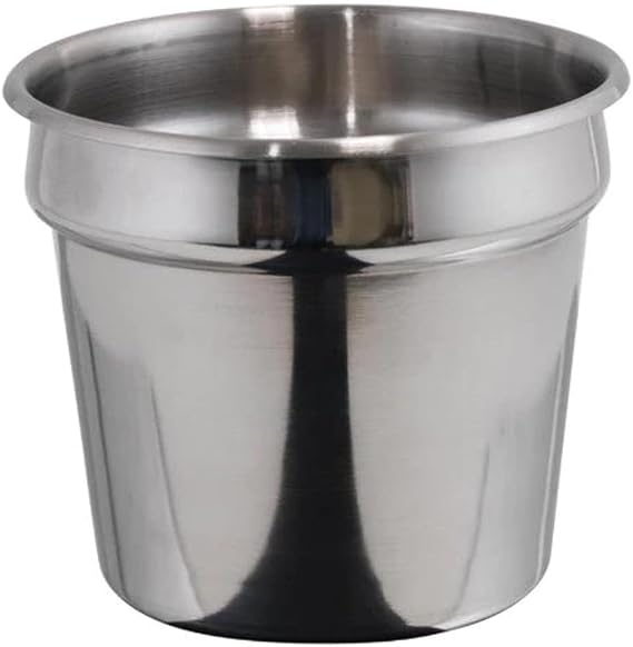 Winco 7 qt Stainless Steel Inset Cover | Hinged mechanism for easy access, Great for Cooking, Food Preparation and Restaurant Kitchens