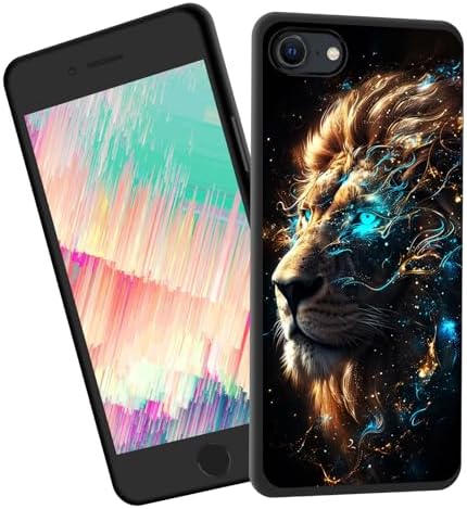 for iPhone 16e Case,Slim Shockproof TPU Soft Rubber Silicone Cover Phone Case for iPhone 16e,Cosmic Starry Lion