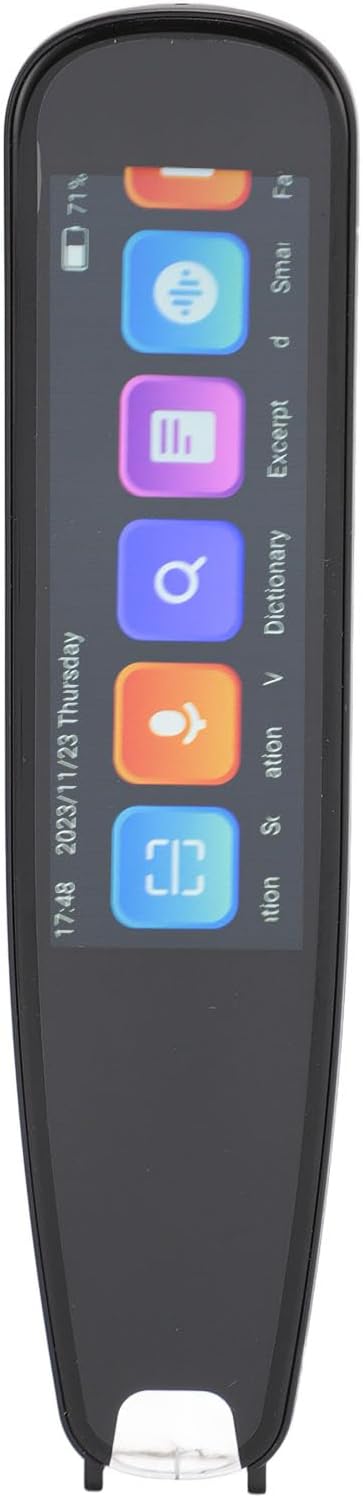 Translation Scanning Pen,Record Black Scan Reader Pen,Dictionary Pen Scanning Smart Scanner Translator Device,AI Dictionary Reading Pen for Language Learners Travel 131 Language
