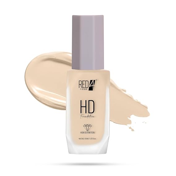 HD Foundation | Full Coverage | Matte Foundation | Lightweight Formula | Long Lasting | 40ml (01)