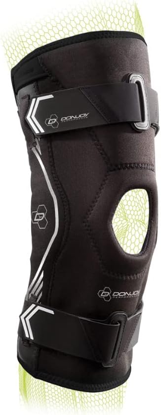 DonJoy Performance Bionic Drytex Hinged Knee Sleeve Patella Support, Knee Sprains, Hyperextension, Meniscus and Arthritis