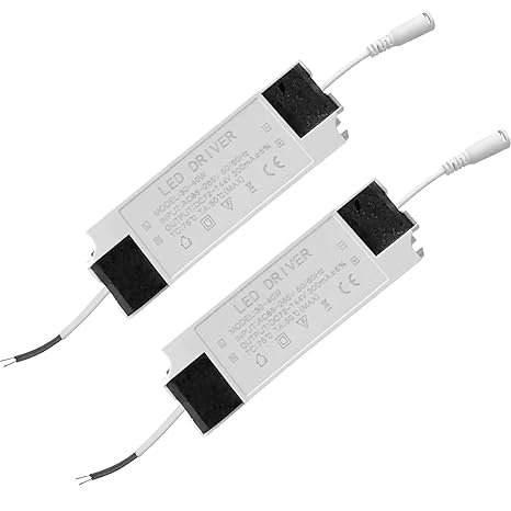2 Pcs LED Transformer 12V 25-40W, Ultra Slim 12V LED Driver 85-265V AC to 72-144V DC 300mA,Low Voltage led Power Supply Constant Voltage for Strip Lights, Display and G4, MR11, MR16 Light Bulbs