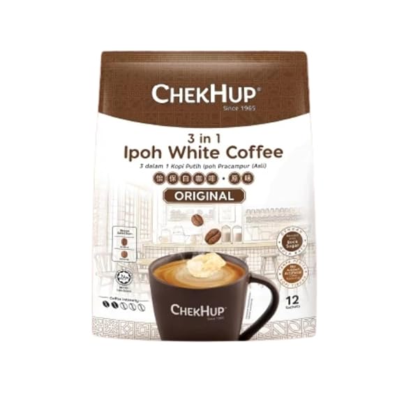 Malaysia Chek Hup 3 In 1 Ipoh White Coffee- Original (12 sachets x 40g) (1)