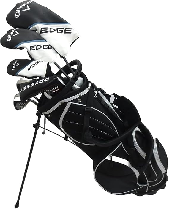 Callaway Mens Complete Golf Set Right Handed Stiff Flex | Driver, Wood, Hybrid, Irons, Odyssey Putter Stand Bag Stiff