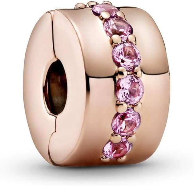 PANDORA Pink Sparkling Row, Pink Sapphire