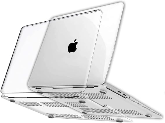 Klasse MacBook Air 13.3 inç 2018-2022 Arası M1 Çip ile Uyumlu Şeffaf Dayanıklı Koruyucu Kılıf, Ultra İnce Kabuk Koruma Sert Kapak A1932 A2174 A2179 A2337 (Şeffaf)