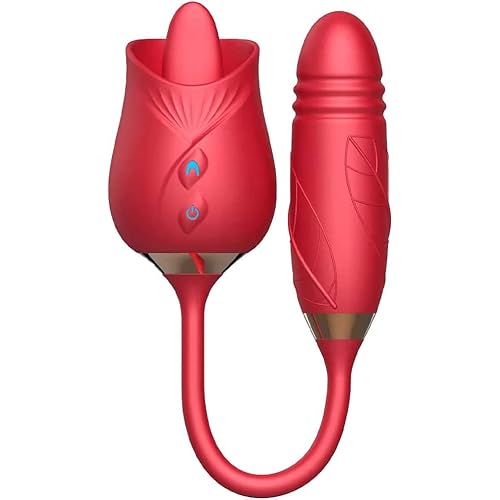 New Upgraded Flower Shaped Toys Sex Pleasure Tools Sexual Adult Toy Sucks, USB Charging Rose Sex Stimulator for Women 10 Modes Sensory Machine Birthday Gifts Lingerie for Women Sunglasses Red