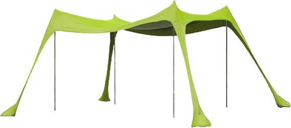 Ailan Beach Tent Sunshade Lightweight And Easy To Set Up Picnic Tents For Outdoors Beach Tent Sun Shelter Shibumi Beach Shade, green, 4 aluminum poles