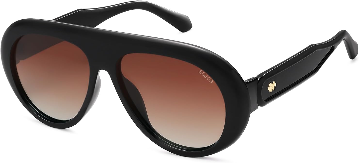 SOJOS Trendy Oversized Polarized Aviator Sunglasses Womens Men SJ2390