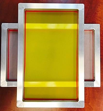 Aluminum Screen Printing Screens, Size 9'' x 20'' Pre-Stretched Silk Screen Frame (110 White Mesh)
