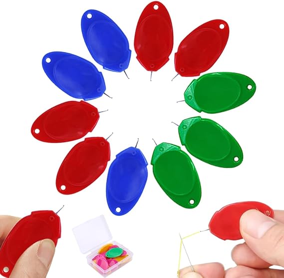 Runsgo Sewing Machine Needle Threader,2024 New Plastic Needle Threaders,Simple Needle Threader Tool for Hand Sewing,Simple Quick Sewing Machine Needle Threader (Random Color) (10 PCS)