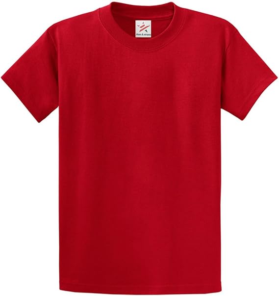 Stars and Stripes Plain RED T Shirt Unisex Tshirts RED 100% Rich Soft Cotton T Shirt