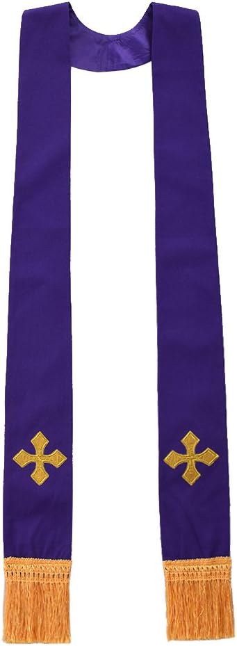 BLESSUME Church Priest Visitation Confessional Stole Communion Pastor Stole Maniple