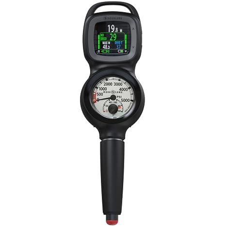 AQUALUNG i330R 2-Gauge Console Dive Computer, PSI Imperial | Compass Compatible, Easy-to-Read Bright Color Screen, 4 Dive Modes, 3-Gas Nitrox Support & Bluetooth 5.0 | Scuba & Free Diving