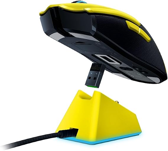 Razer Viper Ultimate with Charging Dock - Ambidextrous Esports Gaming Mouse Powered by HyperSpeed Wireless Technology (Focus+ 20K Optical Sensor, 74g Lightweight, RGB Chroma) Cyberpunk 2077 Ed.