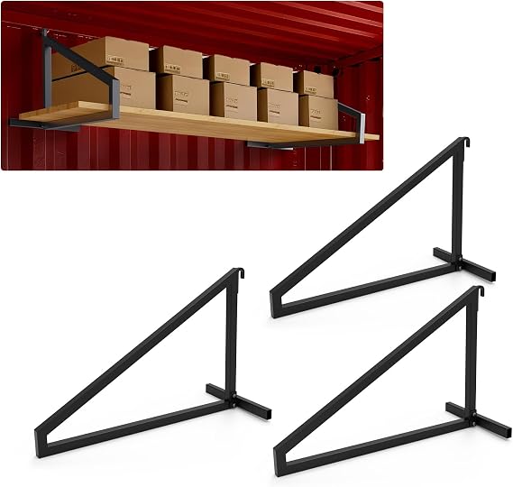 3-Pack Heavy Duty Shipping Container Shelf Brackets