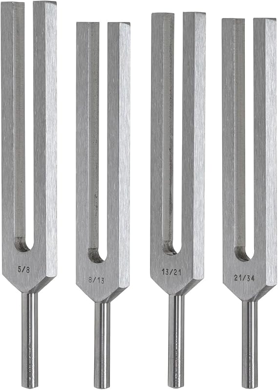 Biosonics Solar Harmonic-Fibonacci Upgrade Set of 4 Tuning Forks - Includes 4 Tuning Forks/Meant to be Paired with the Solar Harmonic Spectrum Set/Great for Sound Therapy Toolkits