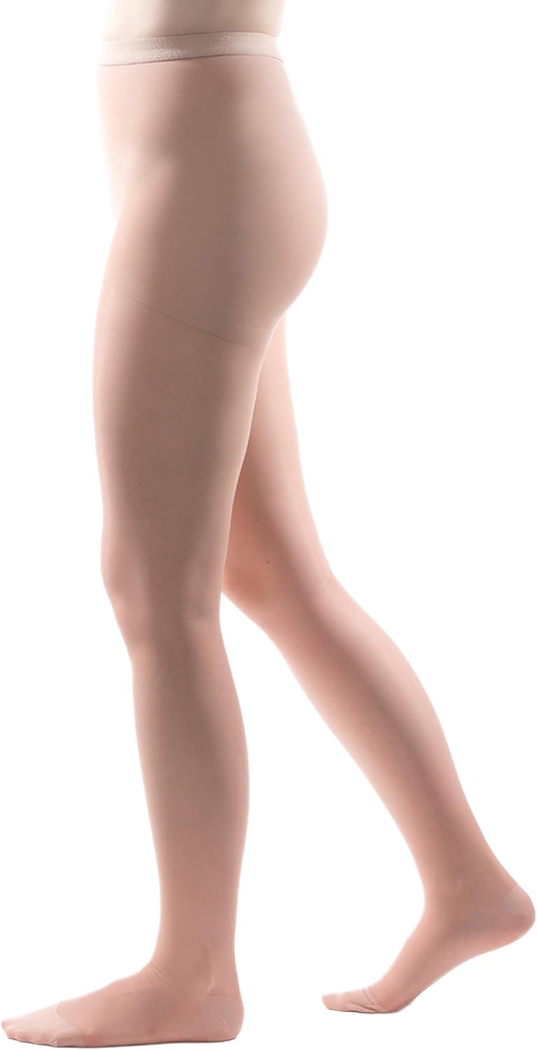 Allegro 8-15 mmHg Essential 83 Sheer Support Compression Pantyhose - Comfortable Womens Compression Hose with Closed Toe