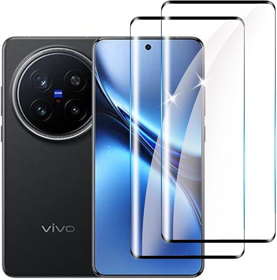 【2-PACK】 Designed for vivo x200 pro Screen Protector Case Friendly, 3D Curved, Screen Protector Tempered Glass cell Phone Film HD Clear