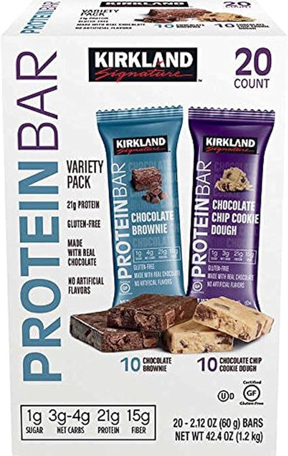 Kirkland Signature Protein bar energy variety pack, 20 Count