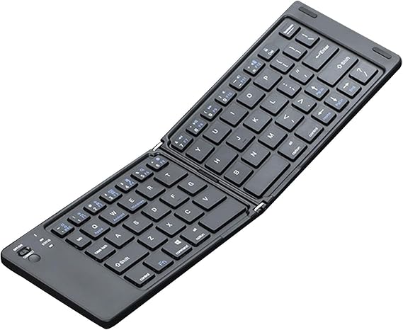 Wireless Foldable Keyboard Low Noise Foldable Wireless Input Device | Keyboard Foldable for Laptop, Tablet, Smartphone, Office, Home, Travel, Business, Man, Women, Workers, Typers