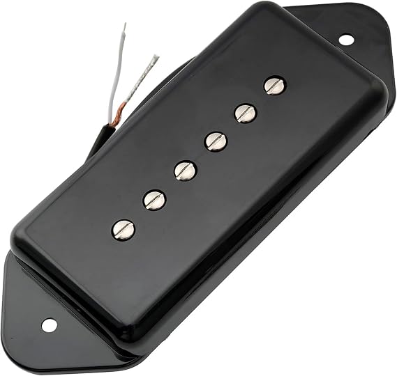 Artec ASA91 Alnico 5 P90 Dog Ear Single Coil Neck Pickup 7.5K, Black