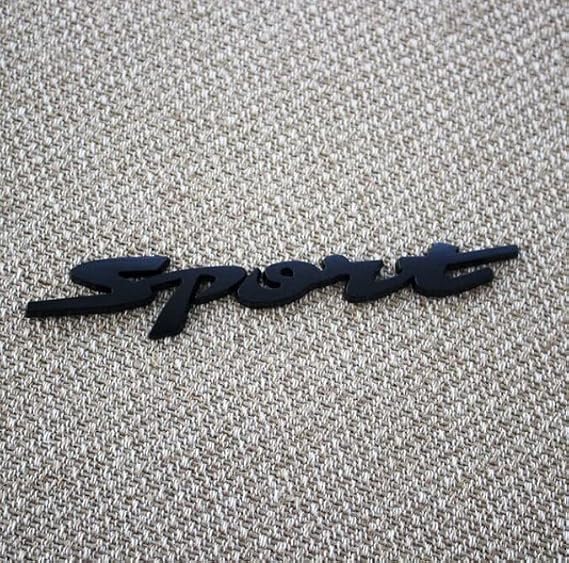 3D Sport Emblem SUV Car Decal Decal Trunk Fender Side Rear Black 5-Inch