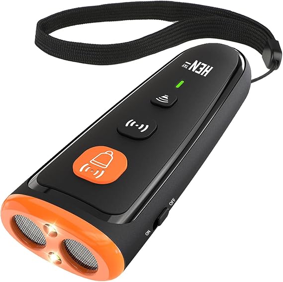 Ultrasonic Dog Training and Anti Barking Device, Small Medium and Large Dog Barking Control Devices Rechargeable Dog Deterrent Device LED Light 16.4 ft Range Portable Indoor Outdoor