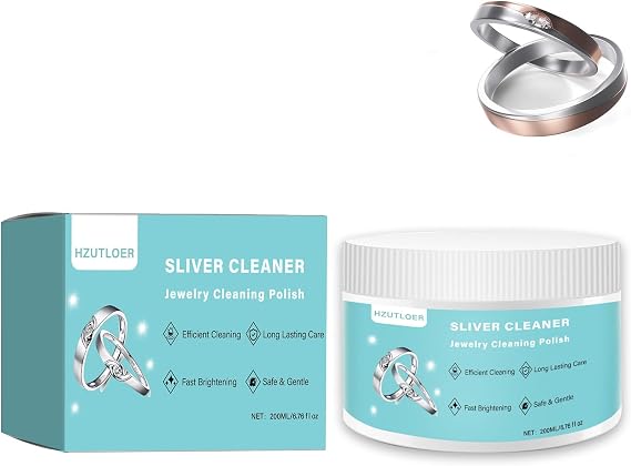 Silver Polish Cleaner,Jewelry Cleaner Tarnish Remover,Safe & Gentle,No Rinse,for Materials of Sterling Silver,Gold,Platinum,6.73 Fl Oz
