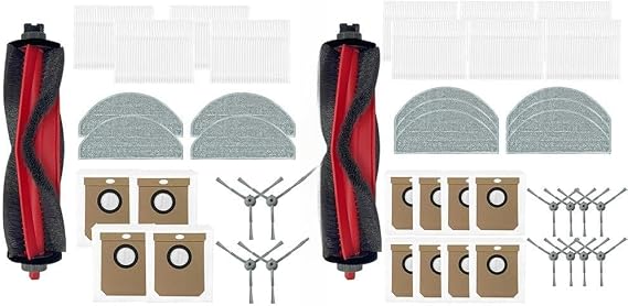 ReachMall Replacement Parts Kit For Deerma S30 DEM-S30, Main Brush Side Filter Mop Cloth Dust Bag, Install Deep Clean Robot Vacuum