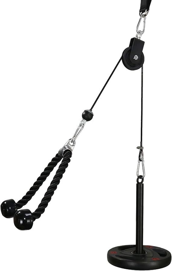 LFJ Fitness Cable Pulley System LAT Pulldown and Lift Cable Machine Home Gym Muscle Arm Strength Training Equipment