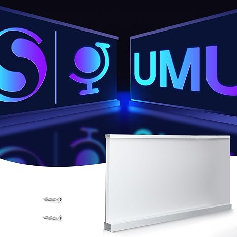 Muzata 1Pack 1FT/0.3M DIY LED Mood Light Panel with Neon Spotless Acrylic Frosted Diffuser Cover for Gaming Room TV Background Wall Skirting Board LC31