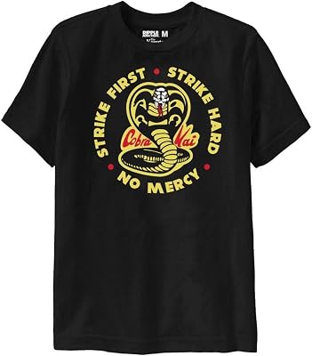Ripple Junction Cobra Kai Boys T-Shirt Strike First Strike Hard Logo Officially Licensed