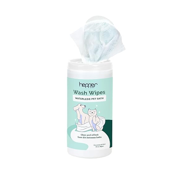 Hepper Pet Wash Wipes - Aloe & Cucumber - For Dogs & Cats