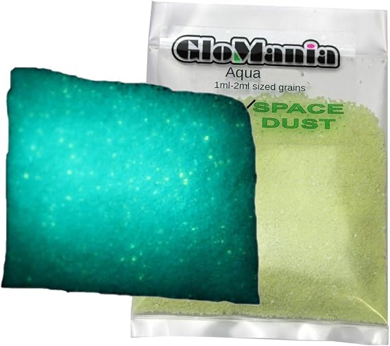 Aqua Large Crystal Glow in The Dark Sand, Space Dust- 4oz Packet