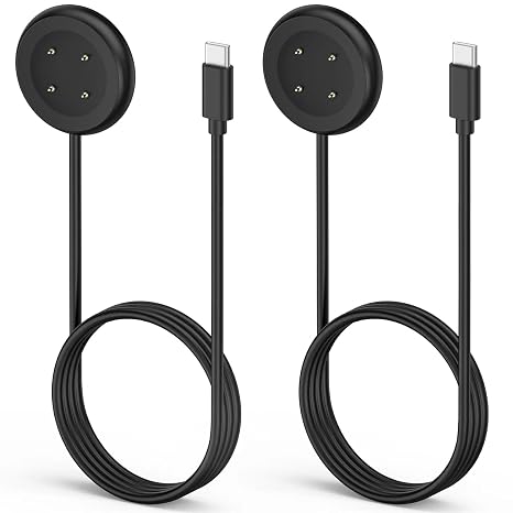 2-Pack Charging Cable for Google Pixel Watch 2 / Fitbit Ace LTE Replacement Charger (Type-C)