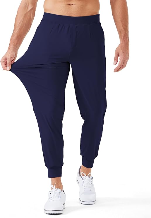 Winvote Men's Golf Stretch Pants Slim Fit Sweatpants Casual Travel Work Pants with 5 Pockets