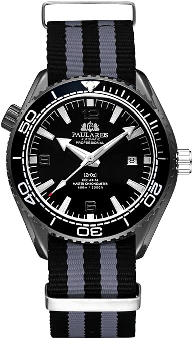 MASTOP Luxury Automatic Mechanical Self-Winding Men's Watch Nylon Strap Japanese Movement Waterproof Date Display Noctilucent - Stylish Timepiece for Men