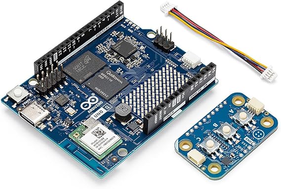 Arduino® UNO™ Q 4GB Modulino® Buttons Bundle: Multi-Input User Interface & Custom Control Deck