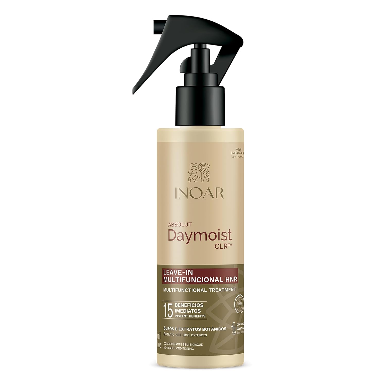 INOAR DayMoist Leave-In Conditioning Treatment with Argan Complex for Deep Hydration & Thermal Protection, 6.8 fl oz