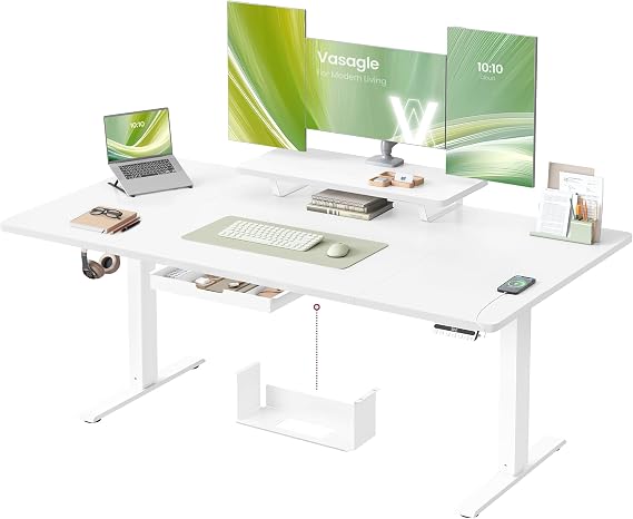 VASAGLE Electric Standing Desk, Height Adjustable, 160 x 80 cm